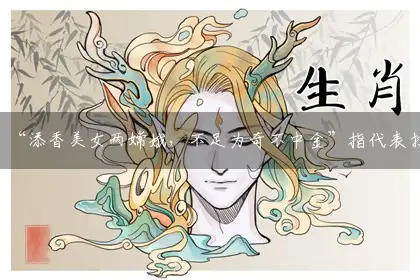 “添香美女两嫦娥,不足为奇不中金”指代表打猜哪个准确生肖,独家词语全面解析