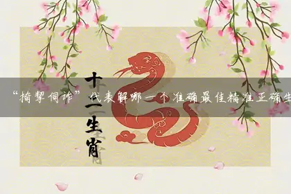 “掎挈伺诈”代表解哪一个准确最佳精准正确生肖,独家词语精选解析