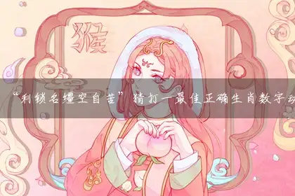 “利锁名缰空自苦”猜打一最佳正确生肖数字动物,解释谜题独家分析